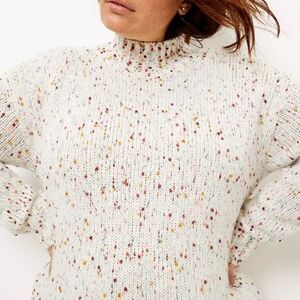 LOFT Flecked Turtleneck Sweater in Large